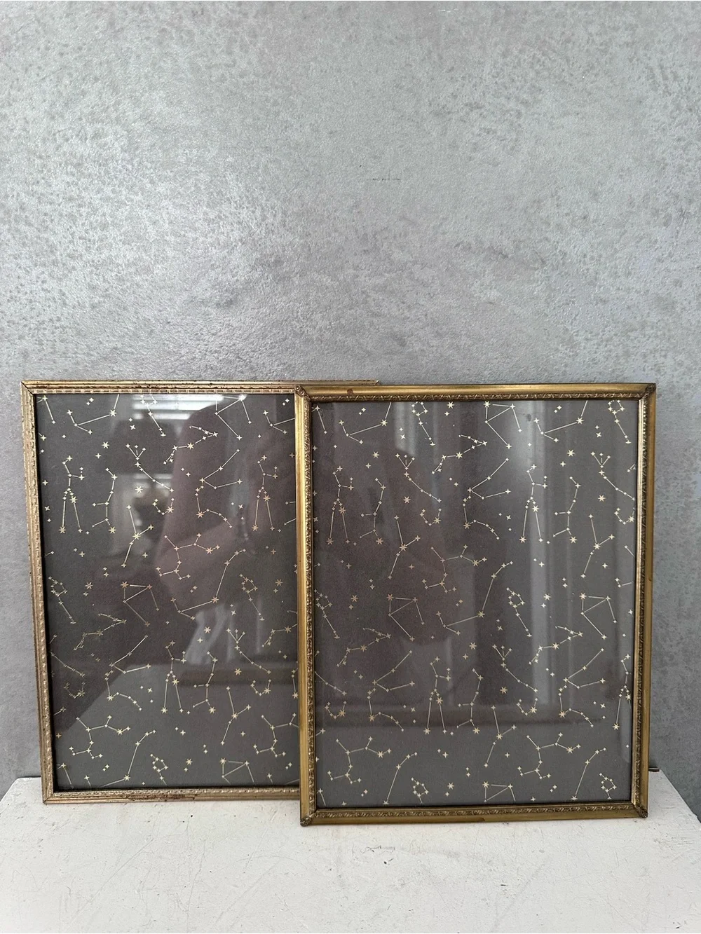 2 Vintage ORNATE MCM Gold Metal 8x10 Photo Picture Frame's